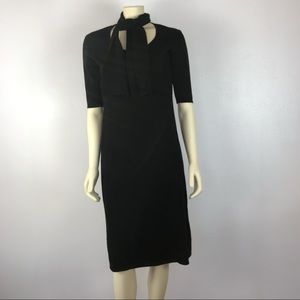 Ebert Black Lana Wool Blend Sweater Dress Size M